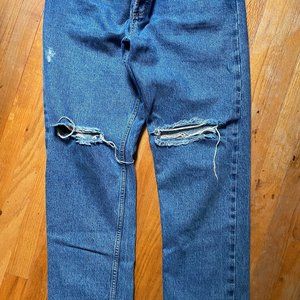 Aime Leon Dore distressed selvedge jeans